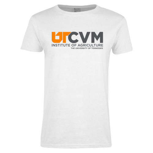  Womens White Short Sleeve Tee - College of Veterinary Medicine