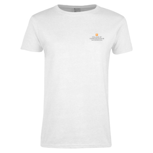  Womens White Short Sleeve Tee - College of Communication and Information