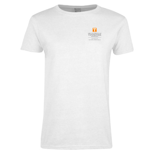  Womens White Short Sleeve Tee - School of Natural Resources