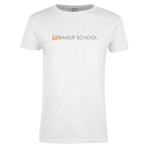  Womens White Short Sleeve Tee - UTK - Baker School Simplified