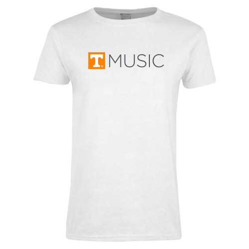  Womens White Short Sleeve Tee - UT Knoxville Music