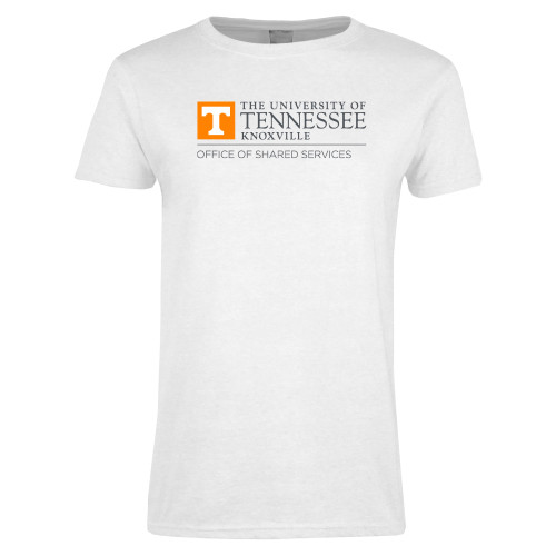  Womens White Short Sleeve Tee - UTK - Office of Shared Services