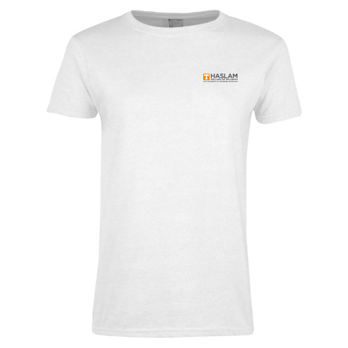  Womens White Short Sleeve Tee - HASLAM College of Business