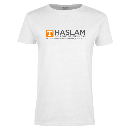  Womens White Short Sleeve Tee - HASLAM College of Business