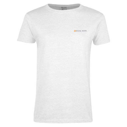  Womens White Short Sleeve Tee - Social Work