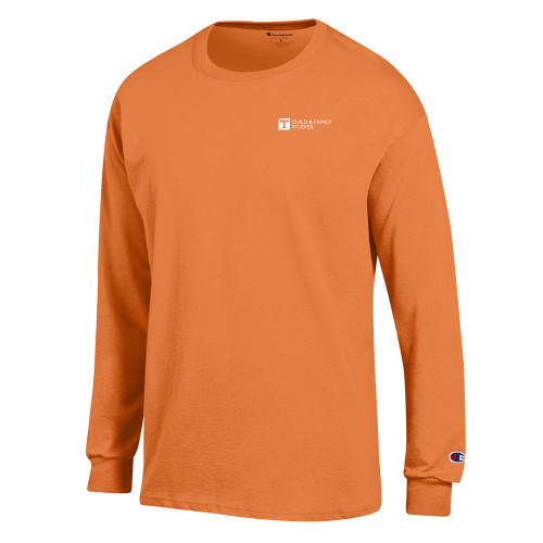  Champion Spirit Orange Long Sleeve T Shirt - Child and Family Studies