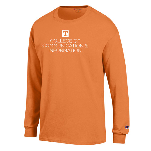  Champion Spirit Orange Long Sleeve T Shirt - College of Communication and Information