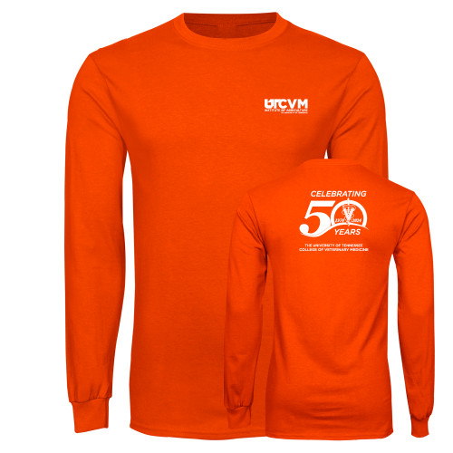  Orange Long Sleeve T Shirt - UTCVM 50th Anniversary