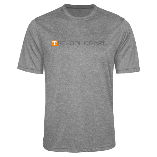  Grey Heather Performance Contender Tee - School of Art Horizontal