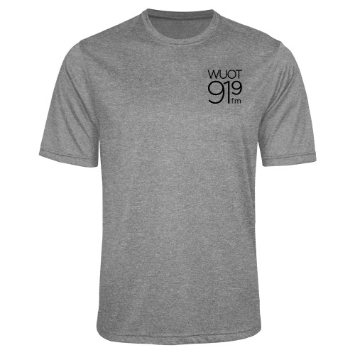  Grey Heather Performance Contender Tee - UT Knoxville WUOT 919fm Square Logo