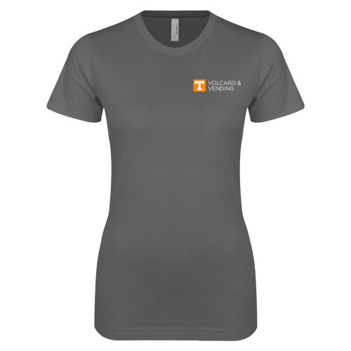  Next Level Womens Charcoal Boyfriend Tee - Volcard and Vending