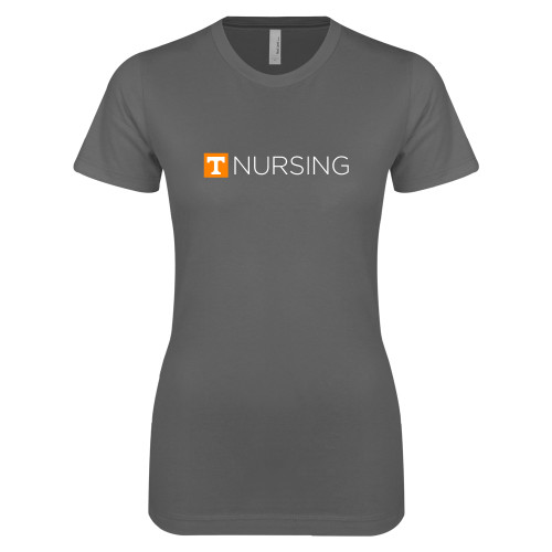  Next Level Womens Charcoal Boyfriend Tee - Nursing