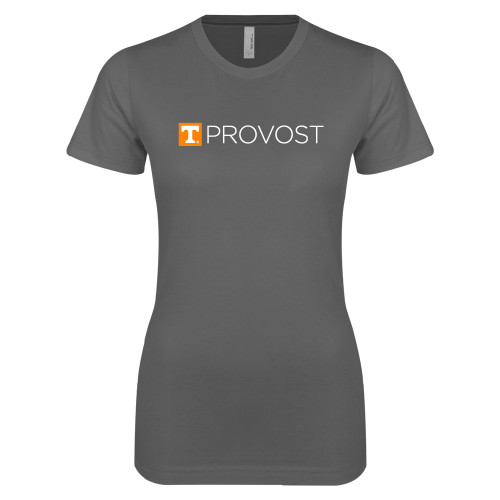  Next Level Womens Charcoal Boyfriend Tee - Office of Provost One Line