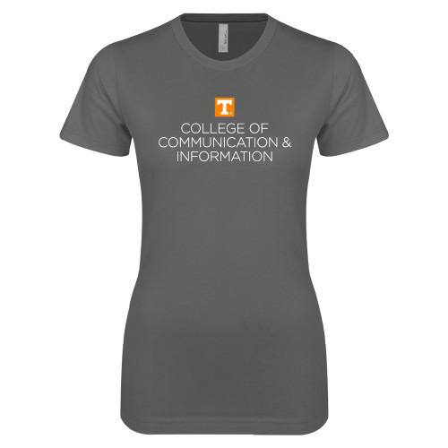  Next Level Womens Charcoal Boyfriend Tee - College of Communication and Information