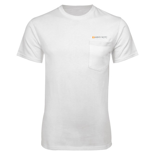  White T Shirt w/Pocket - UTK - Army ROTC Flat