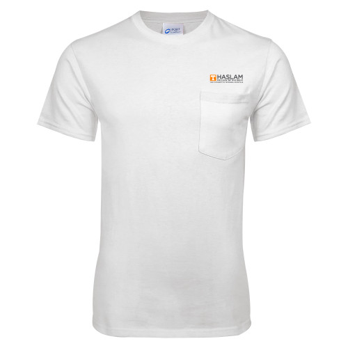  White T-Shirt w/Pocket - HASLAM College of Business