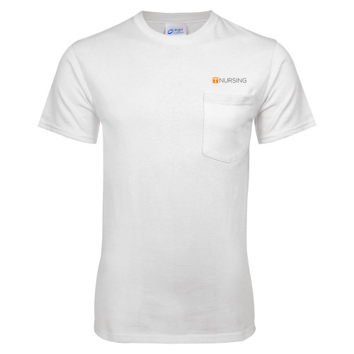  White T-Shirt w/Pocket - Nursing