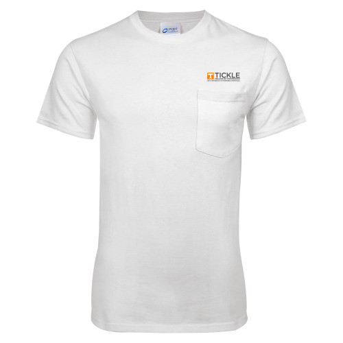  White T-Shirt w/Pocket - TICKLE College of Engineering