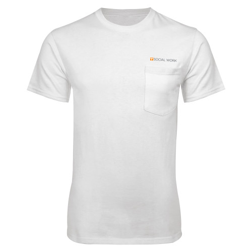  White T-Shirt w/Pocket - Social Work