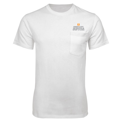  White T Shirt w/Pocket - Kinesiology Recreation and Sport Studies