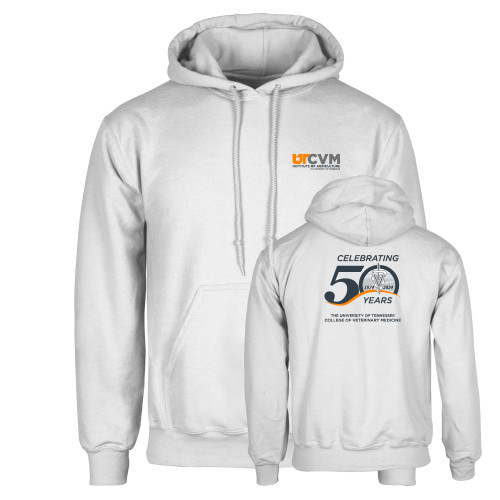  White Fleece Hoodie - UTCVM 50th Anniversary