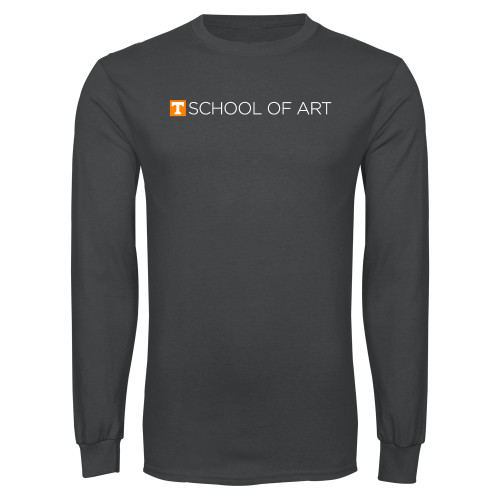  Charcoal Long Sleeve T Shirt - School of Art Horizontal