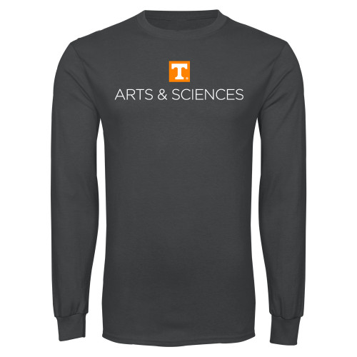  Charcoal Long Sleeve T Shirt - UTK - Arts and Sciences Stacked One Line