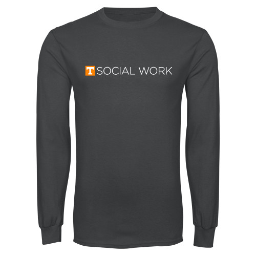  Charcoal Long Sleeve T Shirt - Social Work