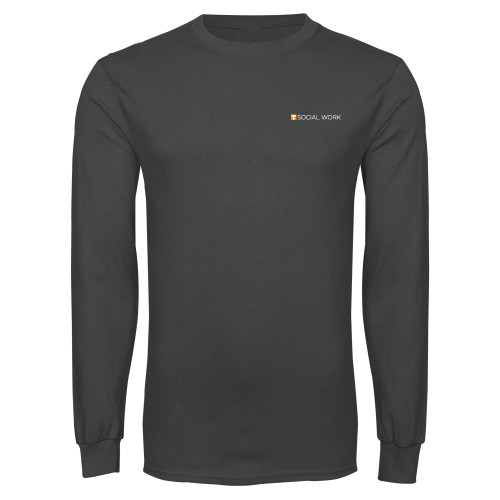  Charcoal Long Sleeve T Shirt - Social Work