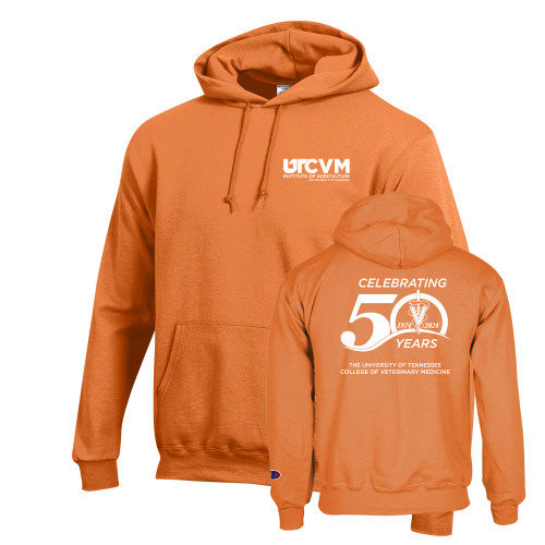  Champion Spirit Orange Fleece Hoodie - UTCVM 50th Anniversary