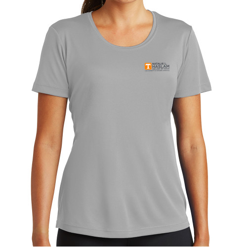  Womens Grey Performance Short Sleeve Tee - Natalie L Haslam College of Music - UTK