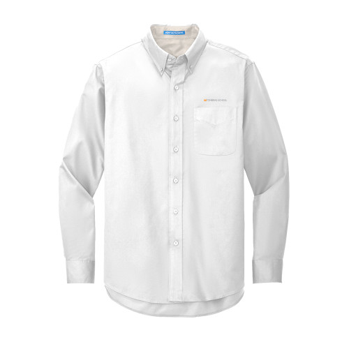  White Twill Button Down Long Sleeve - Tombras School