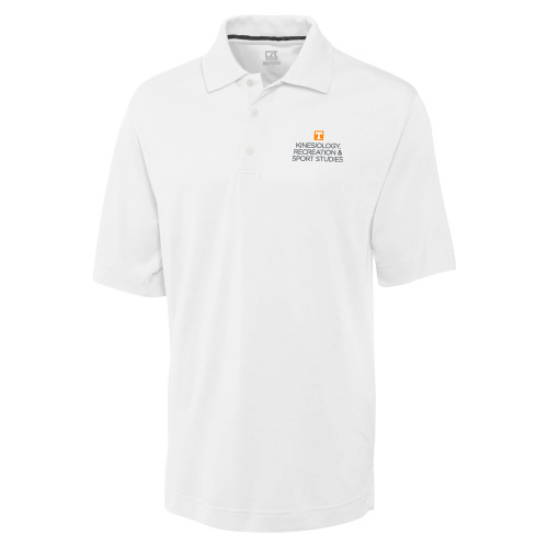  C&B White Advantage TriBlend Pique Polo - Kinesiology Recreation and Sport Studies