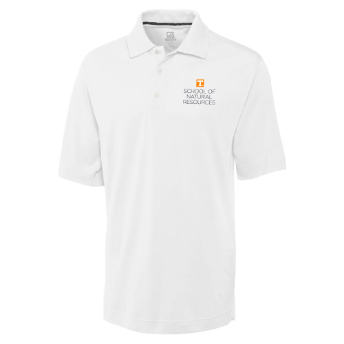  C&B White Advantage TriBlend Pique Polo - School of Natural Resources