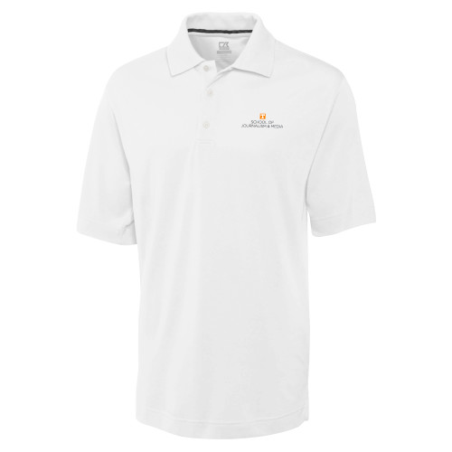  C&B White Advantage TriBlend Pique Polo - UT Knoxville School of Journalism and Media