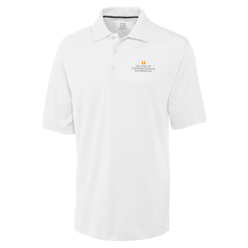  C&B White Advantage TriBlend Pique Polo - College of Communication and Information