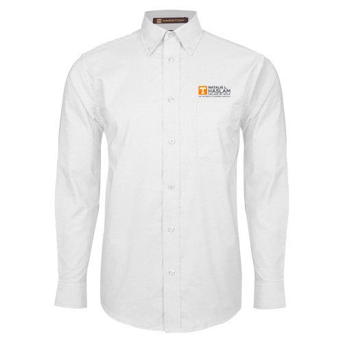  White Oxford Long Sleeve Shirt - Natalie L Haslam College of Music - UTK