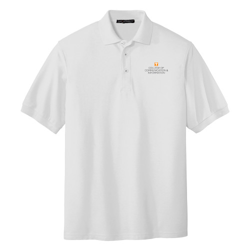  White Silk Touch Polo - College of Communication and Information