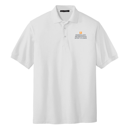  White Silk Touch Polo - Kinesiology Recreation and Sport Studies