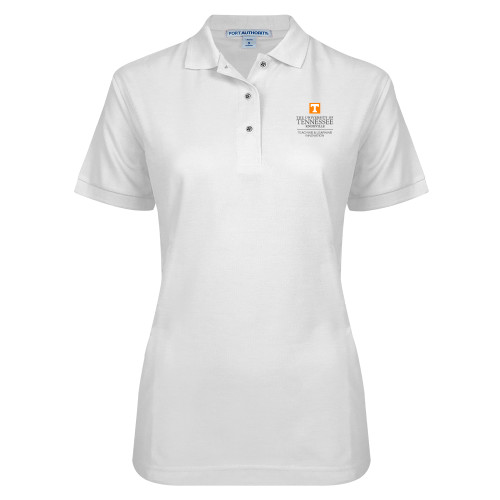 UT Knoxville Womens Silk Touch White Pique Po