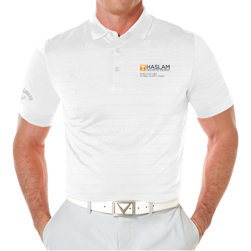  Callaway White Opti Vent Polo - Haslam Global Supply Chain Left