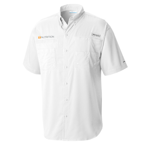  Columbia White Tamiami Performance Short Sleeve Shirt - UTK - Nutrition Simplified