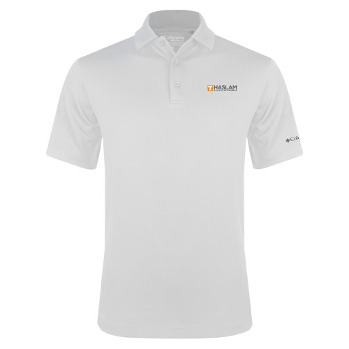  Columbia White Omni Wick Drive Polo - HASLAM College of Business Embroidery