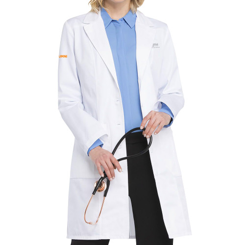  Womens 37in Cherokee White Lab Coat - College of Veterinary Medicine Embroidery