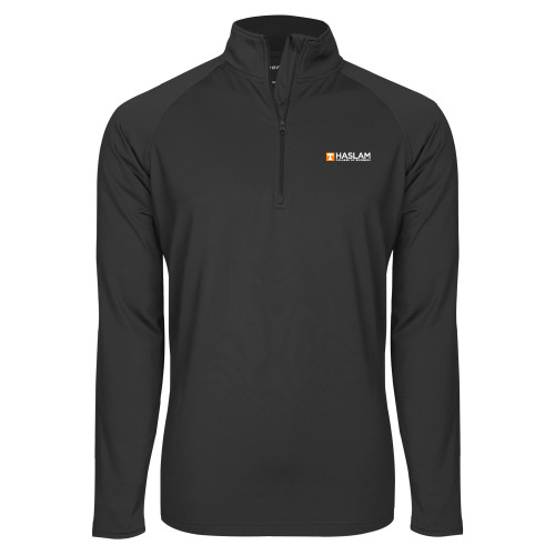  Sport Tek Charcoal Sport Wick Stretch 1/2 Zip Pullover - HASLAM College of Business Embroidery