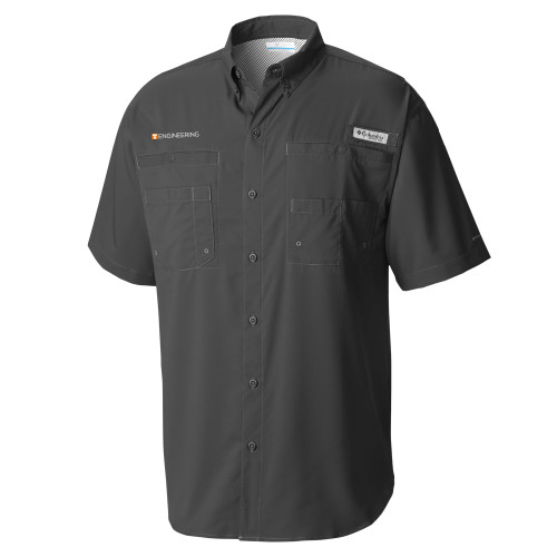  Columbia Charcoal Tamiami Performance Short Sleeve Shirt - Engineering