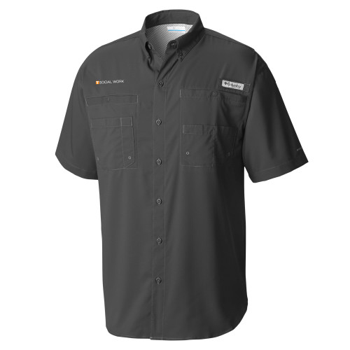  Columbia Charcoal Tamiami Performance Short Sleeve Shirt - Social Work