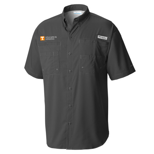  Columbia Charcoal Tamiami Performance Short Sleeve Shirt - Volcard and Vending