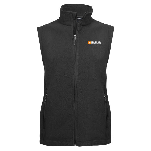  Charcoal Fleece Full Zip Vest - HASLAM College of Business Embroidery