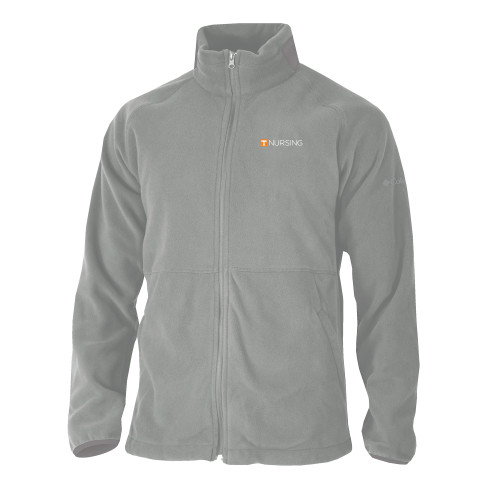  Columbia Grey Everest Ridge Fleece Full Zip Jacket - Nursing